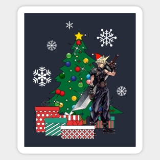 Cloud Strife Around The Christmas Tree Final Fantasy Sticker